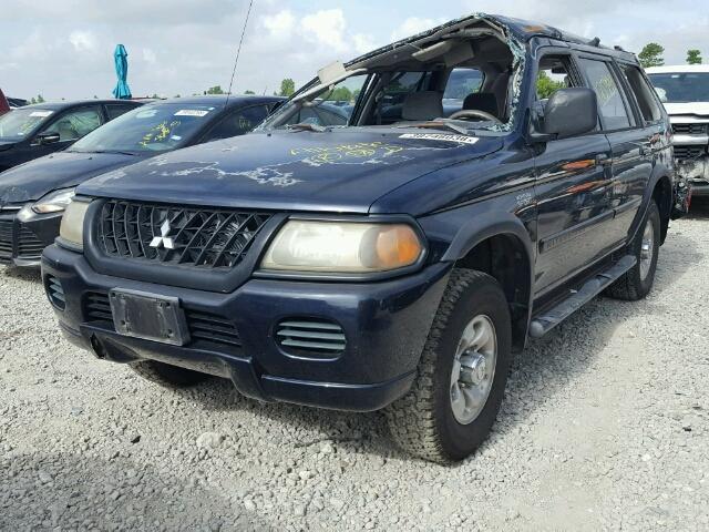 JA4LS21H42J054786 - 2002 MITSUBISHI MONTERO SP BLUE photo 2