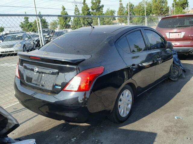 3N1CN7AP7EL833617 - 2014 NISSAN VERSA S BLACK photo 4