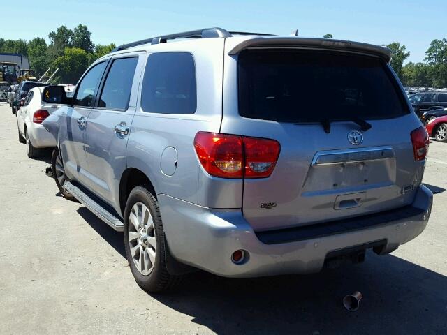 5TDKY5G15DS048755 - 2013 TOYOTA SEQUOIA SILVER photo 3