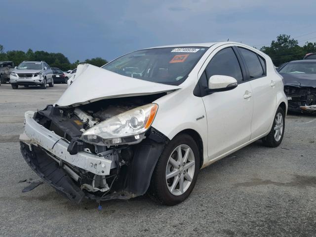 JTDKDTB36C1526492 - 2012 TOYOTA PRIUS C WHITE photo 2