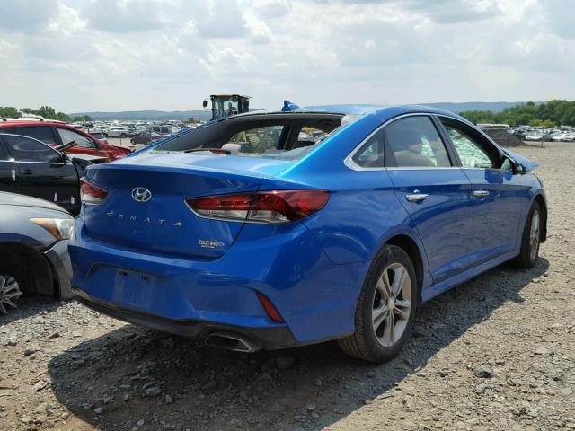 5NPE34AF4JH598119 - 2018 HYUNDAI SONATA SPO BLUE photo 4