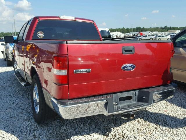 1FTRX12W28FB00622 - 2008 FORD F150 RED photo 3