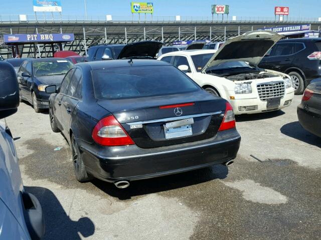 WDBUF56X08B336103 - 2008 MERCEDES-BENZ E 350 BLACK photo 3