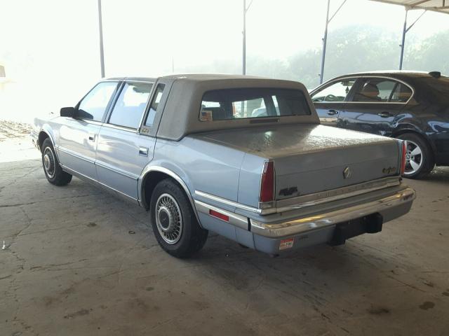 1C3XY66R9MD122939 - 1991 CHRYSLER NEW YORKER BLUE photo 3