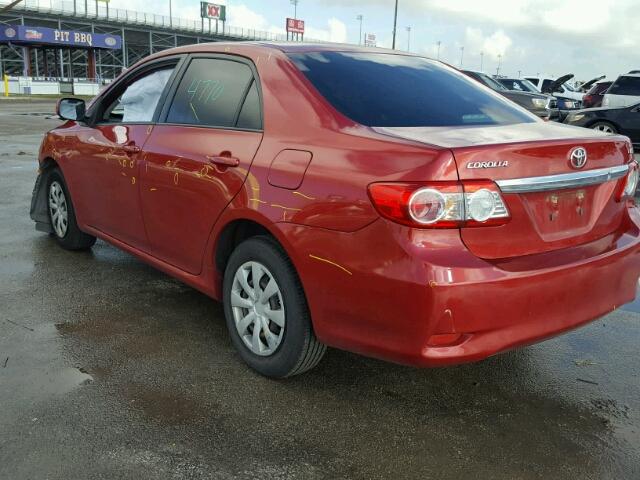 JTDBU4EE6B9167308 - 2011 TOYOTA COROLLA RED photo 3