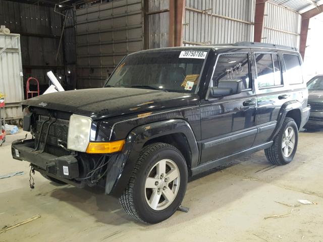 1J8HH48KX7C511693 - 2007 JEEP COMMANDER BLACK photo 2