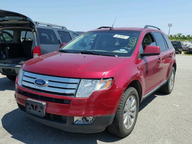 2FMDK39C97BB17185 - 2007 FORD EDGE Темно-червоний фото 2