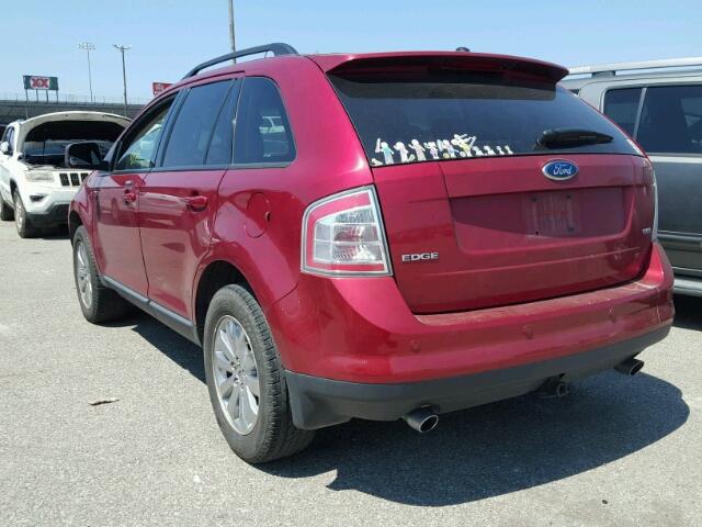 2FMDK39C97BB17185 - 2007 FORD EDGE Темно-червоний фото 3