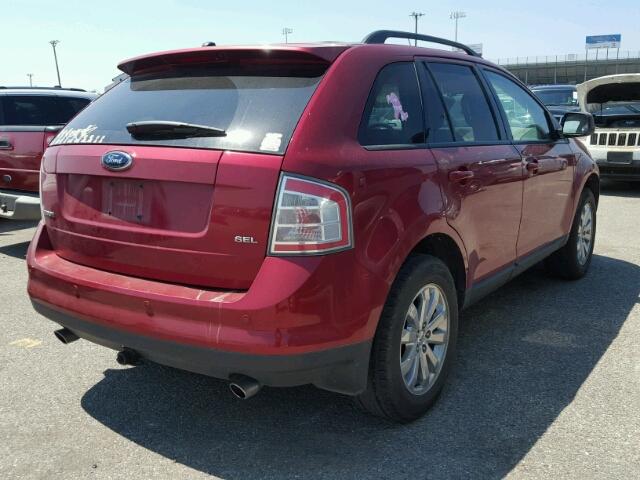 2FMDK39C97BB17185 - 2007 FORD EDGE Темно-червоний фото 4