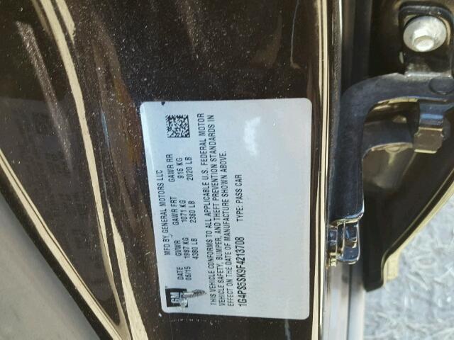 1G4PS5SK9F4213708 - 2015 BUICK VERANO BROWN photo 10