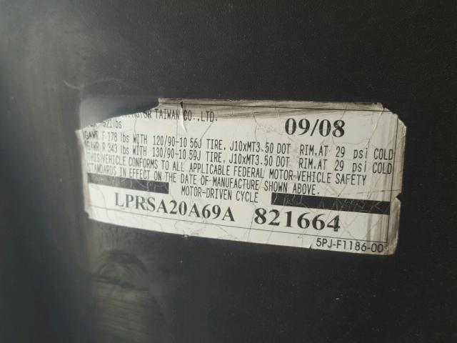 LPRSA20A69A821664 - 2009 YAMAHA YW50 BLACK photo 10