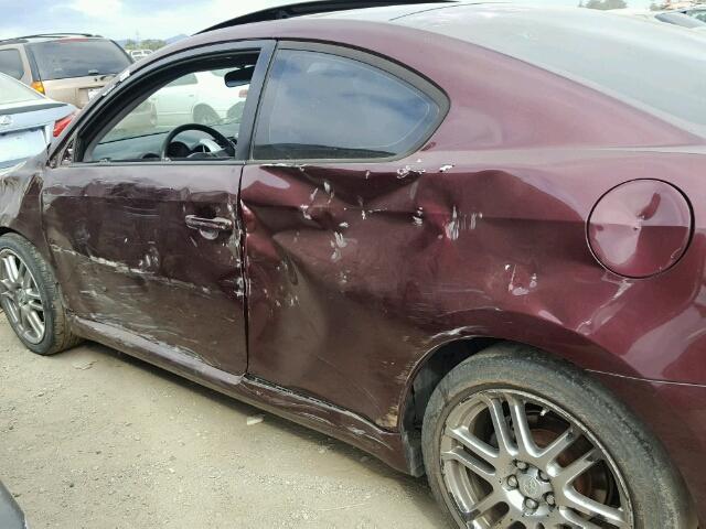 JTKDE177170174187 - 2007 TOYOTA SCION TC MAROON photo 10