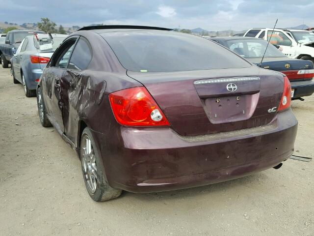 JTKDE177170174187 - 2007 TOYOTA SCION TC MAROON photo 3