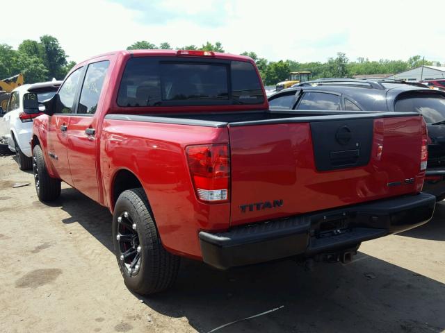 1N6BA07DX9N317036 - 2009 NISSAN TITAN XE RED photo 3