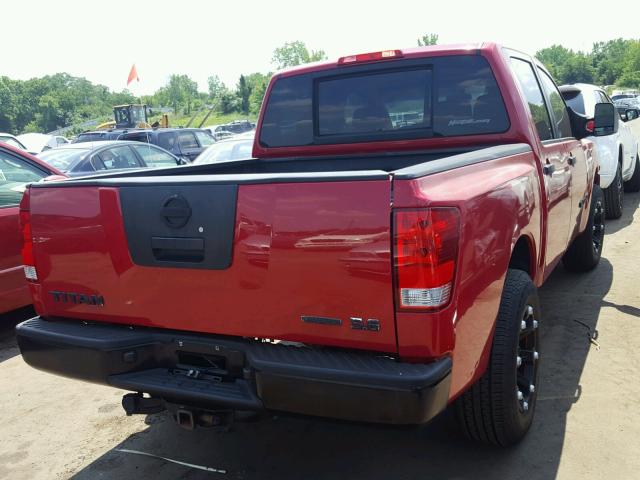 1N6BA07DX9N317036 - 2009 NISSAN TITAN XE RED photo 4