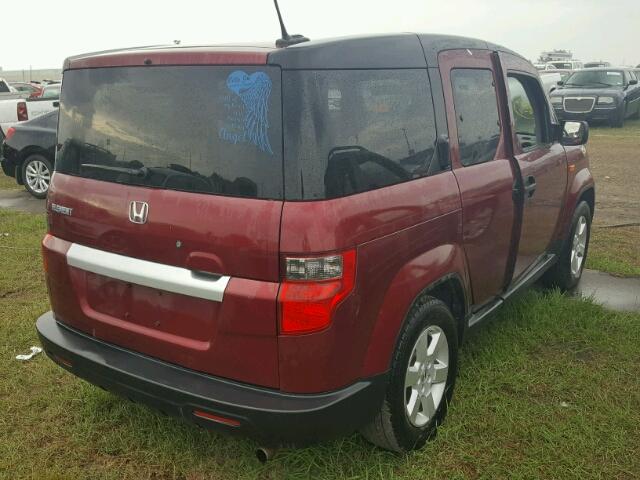 5J6YH1H7XBL002644 - 2011 HONDA ELEMENT BURGUNDY photo 4