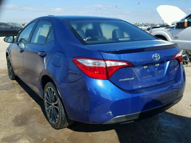 5YFBURHE3GP390254 - 2016 TOYOTA COROLLA L BLUE photo 3