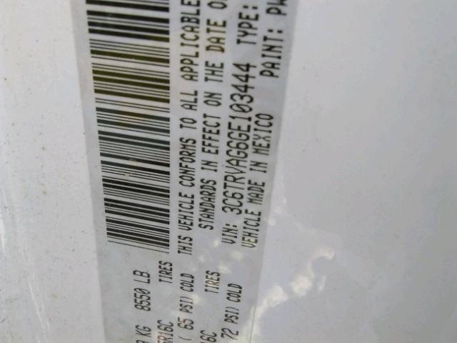 3C6TRVAG6GE103444 - 2016 RAM PROMASTER 白色 照片 10