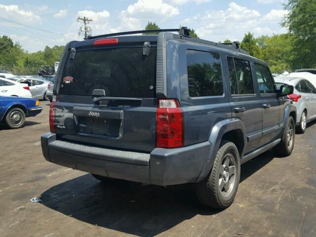 1J8HG48K37C518410 - 2007 JEEP COMMANDER GRAY photo 4