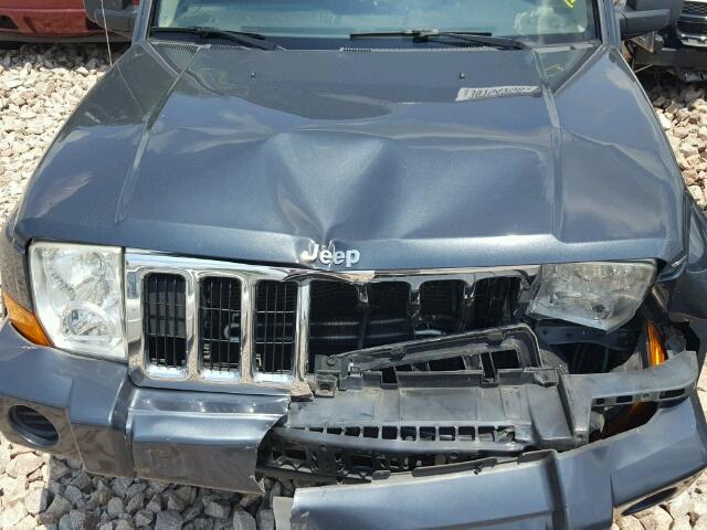1J8HG48K37C518410 - 2007 JEEP COMMANDER GRAY photo 7