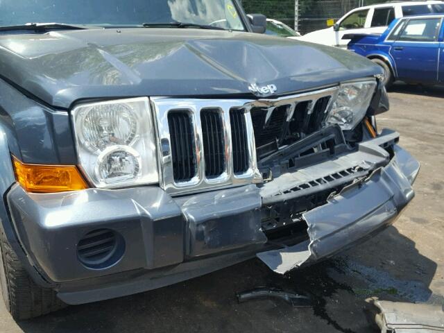 1J8HG48K37C518410 - 2007 JEEP COMMANDER GRAY photo 9