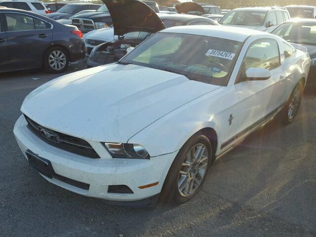 1ZVBP8AM9C5254041 - 2012 FORD MUSTANG WHITE photo 2