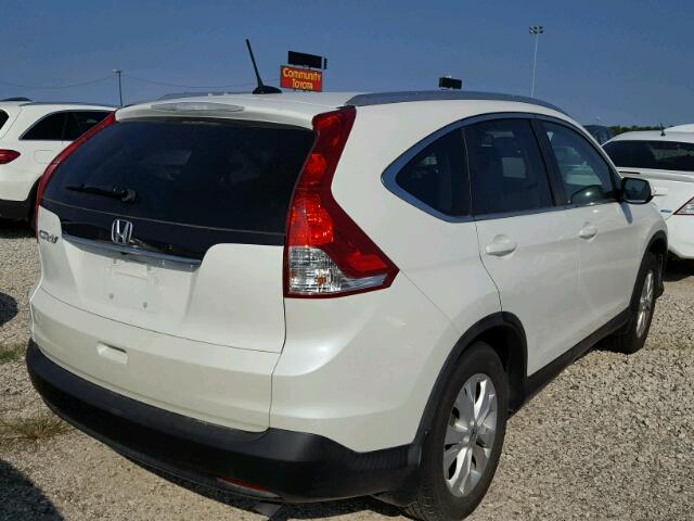 5J6RM3H74DL042801 - 2013 HONDA CR-V EXL WHITE photo 4