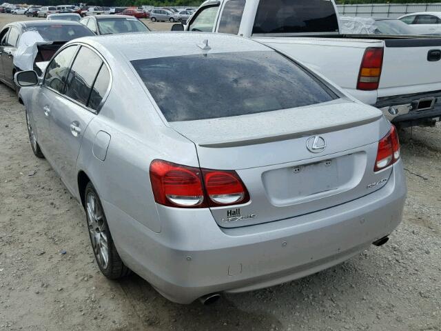 JTHBL96S085000896 - 2008 LEXUS GS 460 SILVER photo 3