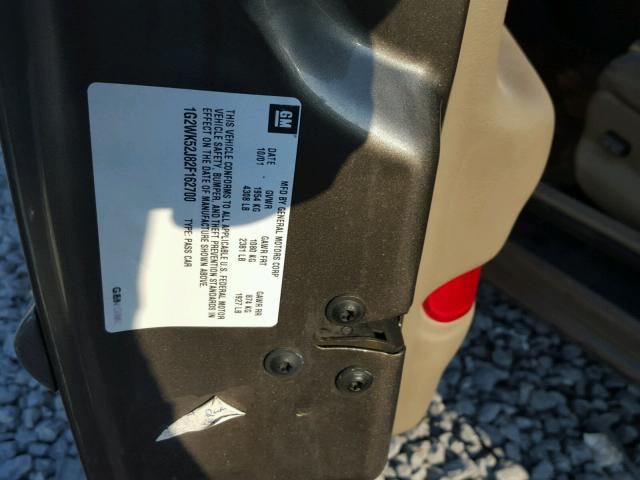 1G2WK52J82F162700 - 2002 PONTIAC GRAND PRIX GRAY photo 10