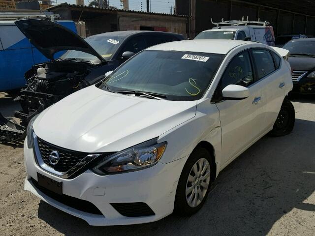 3N1AB7AP6HL640864 - 2017 NISSAN SENTRA S WHITE photo 2