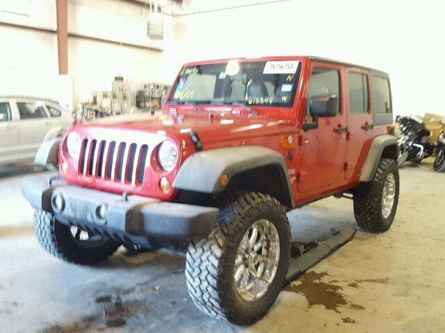 1J4BA3H16BL612249 - 2011 JEEP WRANGLER U RED photo 2
