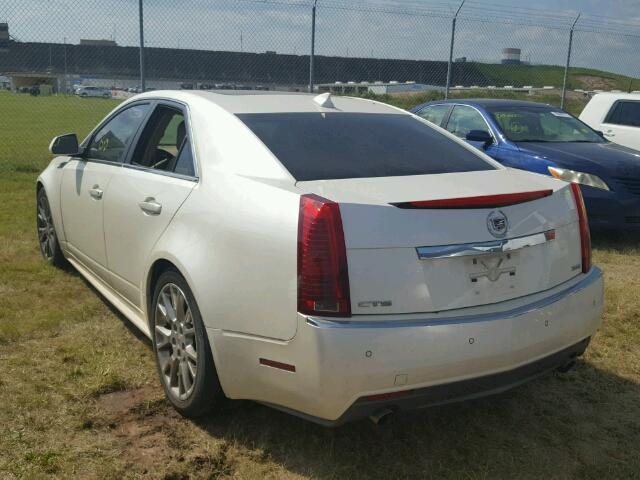 1G6DP5EVXA0109374 - 2010 CADILLAC CTS WHITE photo 3