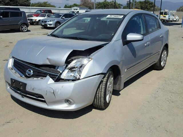 3N1AB6AP8CL780790 - 2012 NISSAN SENTRA SILVER photo 2