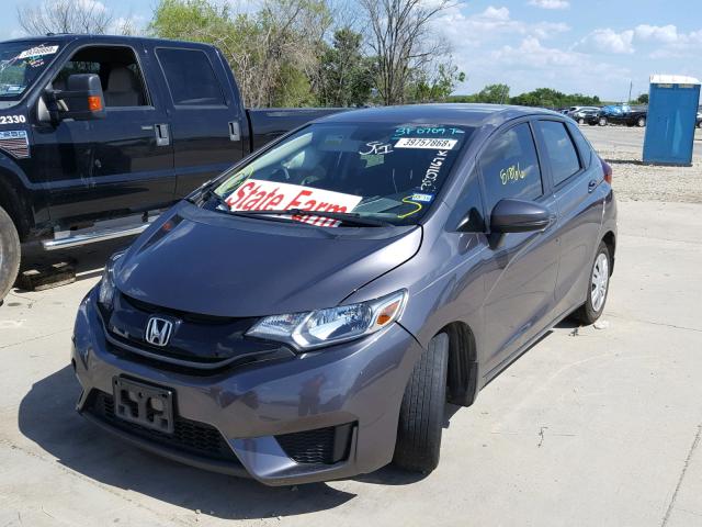 3HGGK5H54FM769081 - 2015 HONDA FIT LX GRAY photo 2