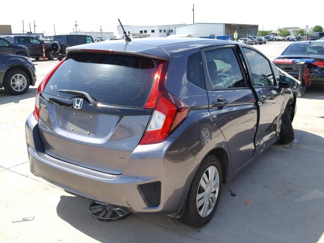 3HGGK5H54FM769081 - 2015 HONDA FIT LX GRAY photo 4