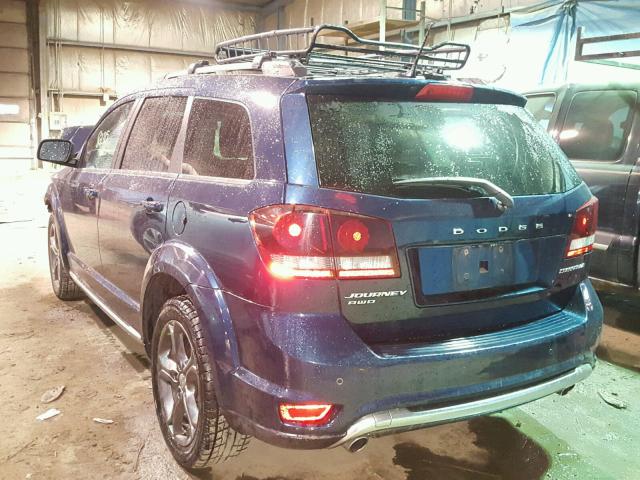 3C4PDDGG9FT600895 - 2015 DODGE JOURNEY CR BLUE photo 3