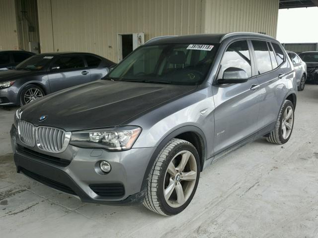 5UXWZ7C35H0V92763 - 2017 BMW X3 SDRIVE2 CHARCOAL photo 2