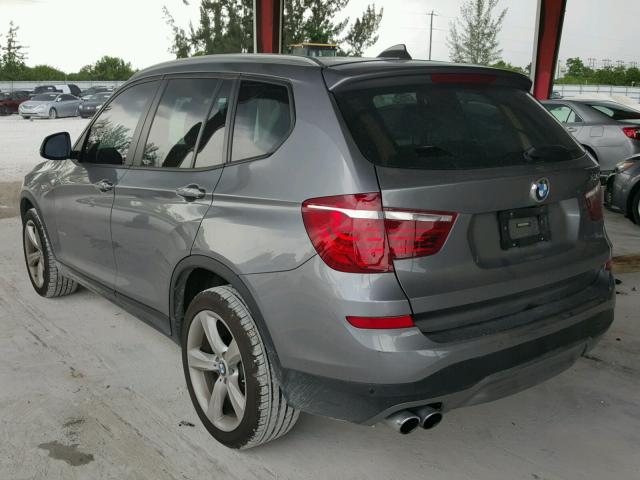 5UXWZ7C35H0V92763 - 2017 BMW X3 SDRIVE2 CHARCOAL photo 3