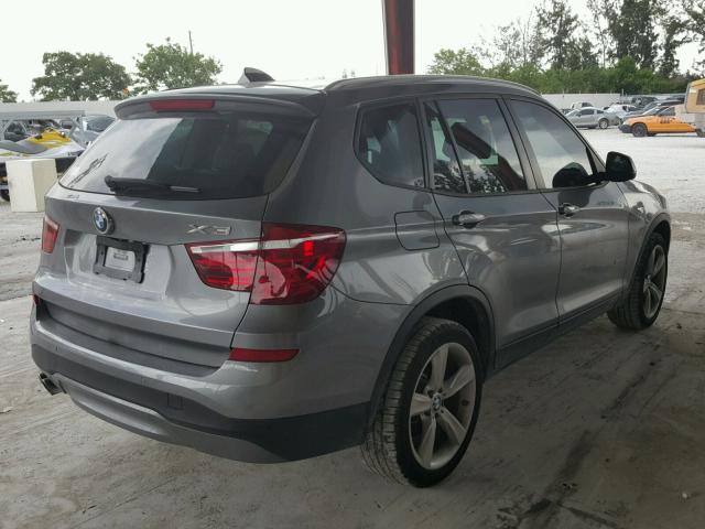 5UXWZ7C35H0V92763 - 2017 BMW X3 SDRIVE2 CHARCOAL photo 4