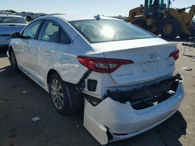 5NPE34AFXHH520793 - 2017 HYUNDAI SONATA SPO WHITE photo 3