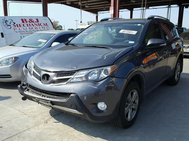 JTMWFREV4FD059426 - 2015 TOYOTA RAV4 XLE GRAY photo 2