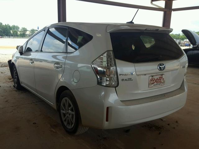 JTDZN3EU0C3053337 - 2012 TOYOTA PRIUS V WHITE photo 3