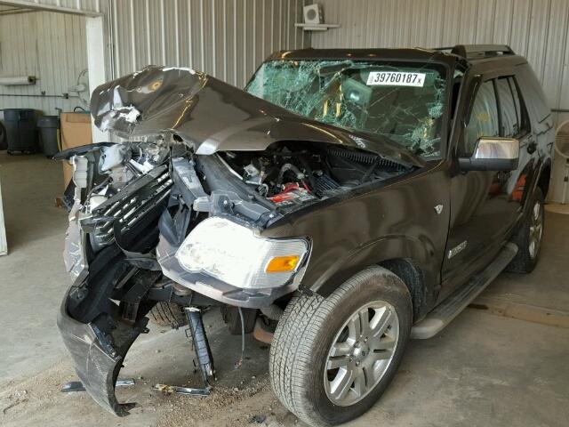 1FMEU75857UA40946 - 2007 FORD EXPLORER L GRAY photo 2