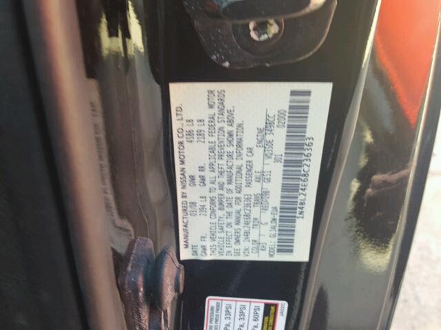 1N4BL24E68C236363 - 2008 NISSAN ALTIMA 3.5 BLACK photo 10