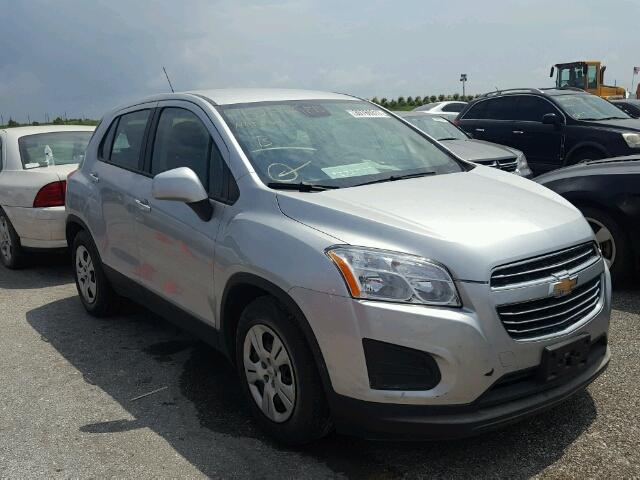 KL7CJKSB1FB207513 - 2015 CHEVROLET TRAX LS SILVER photo 1