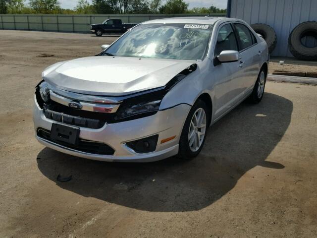 3FAHP0JA1CR331296 - 2012 FORD FUSION SEL SILVER photo 2