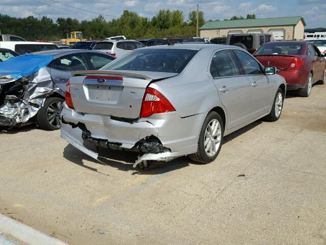 3FAHP0JA1CR331296 - 2012 FORD FUSION SEL SILVER photo 4