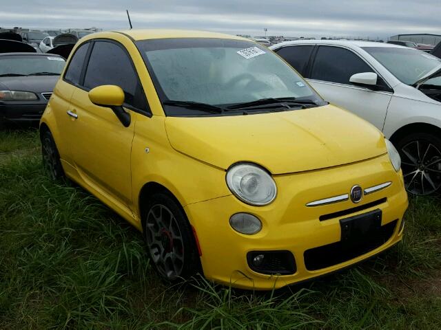 3C3CFFBRXCT113217 - 2012 FIAT 500 SPORT YELLOW photo 1