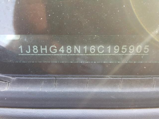 1J8HG48N16C195905 - 2006 JEEP COMMANDER Boz foto 10