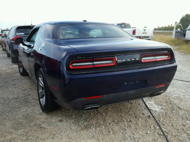 2C3CDZAG7GH107509 - 2016 DODGE CHALLENGER BLUE photo 3